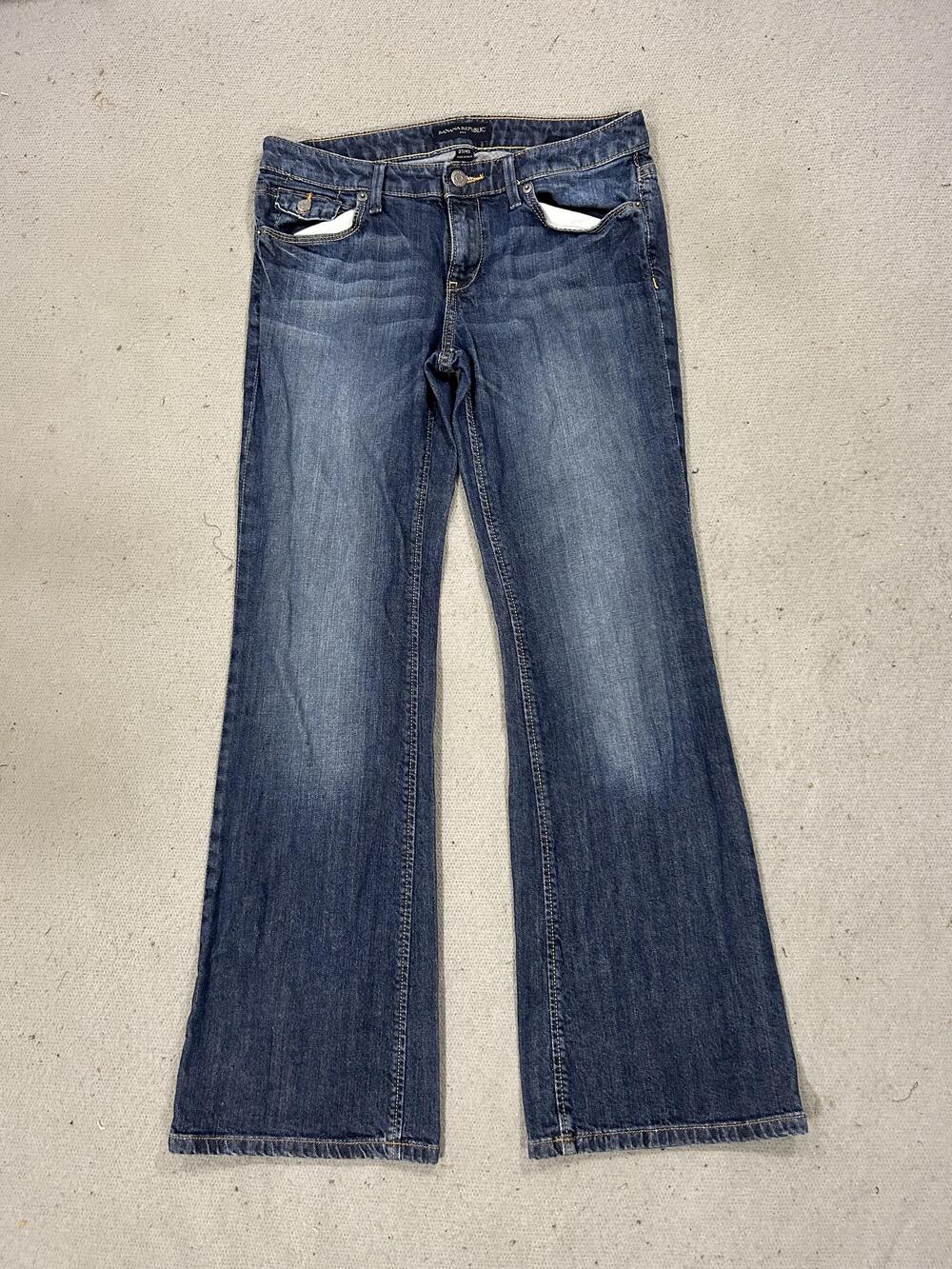 Banana Republic Jeans Womens 29 Blue Bootcut Low Rise Stretch Denim Stretch